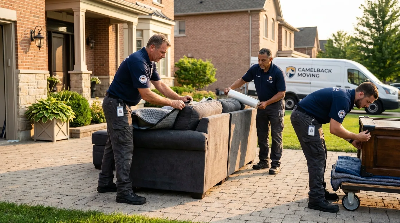 Large estate moving crew wrapping furniture in Bryans Road, MD