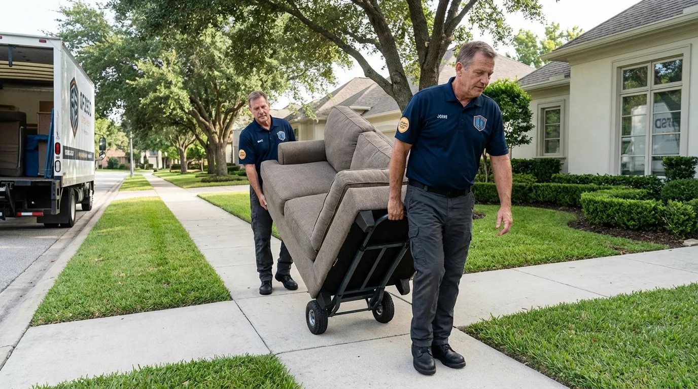 Local residential moving crew loading furniture in Bryans Road, MD